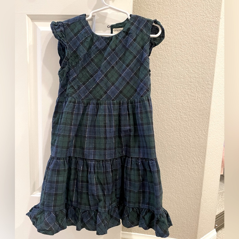 J Crew Crewcuts Size 6 Tartan Blue Green Dress